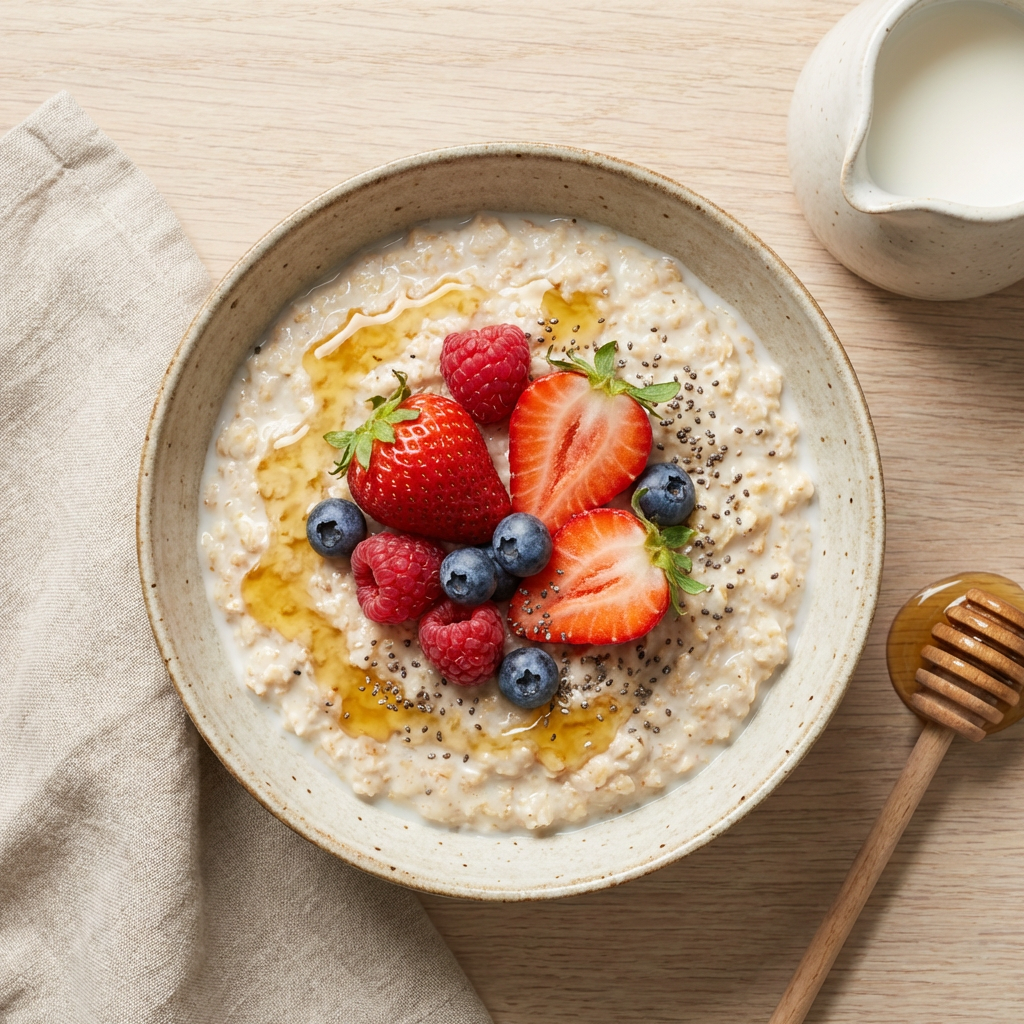 Porridge aux fruits rouges