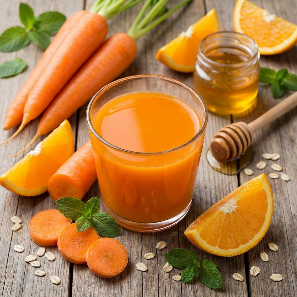 Jus d'oranges et carottes