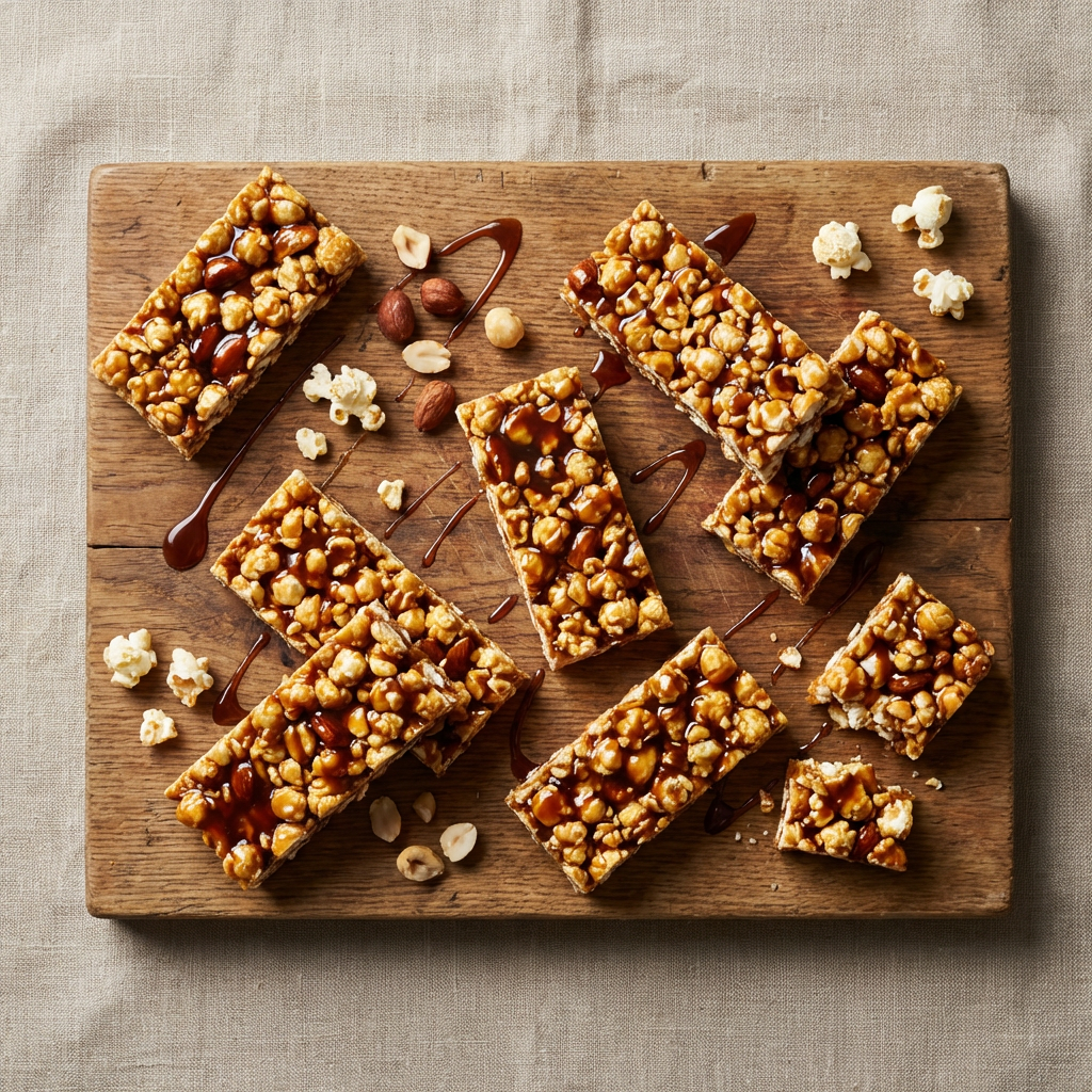 Barres de pop-corn caramélisées