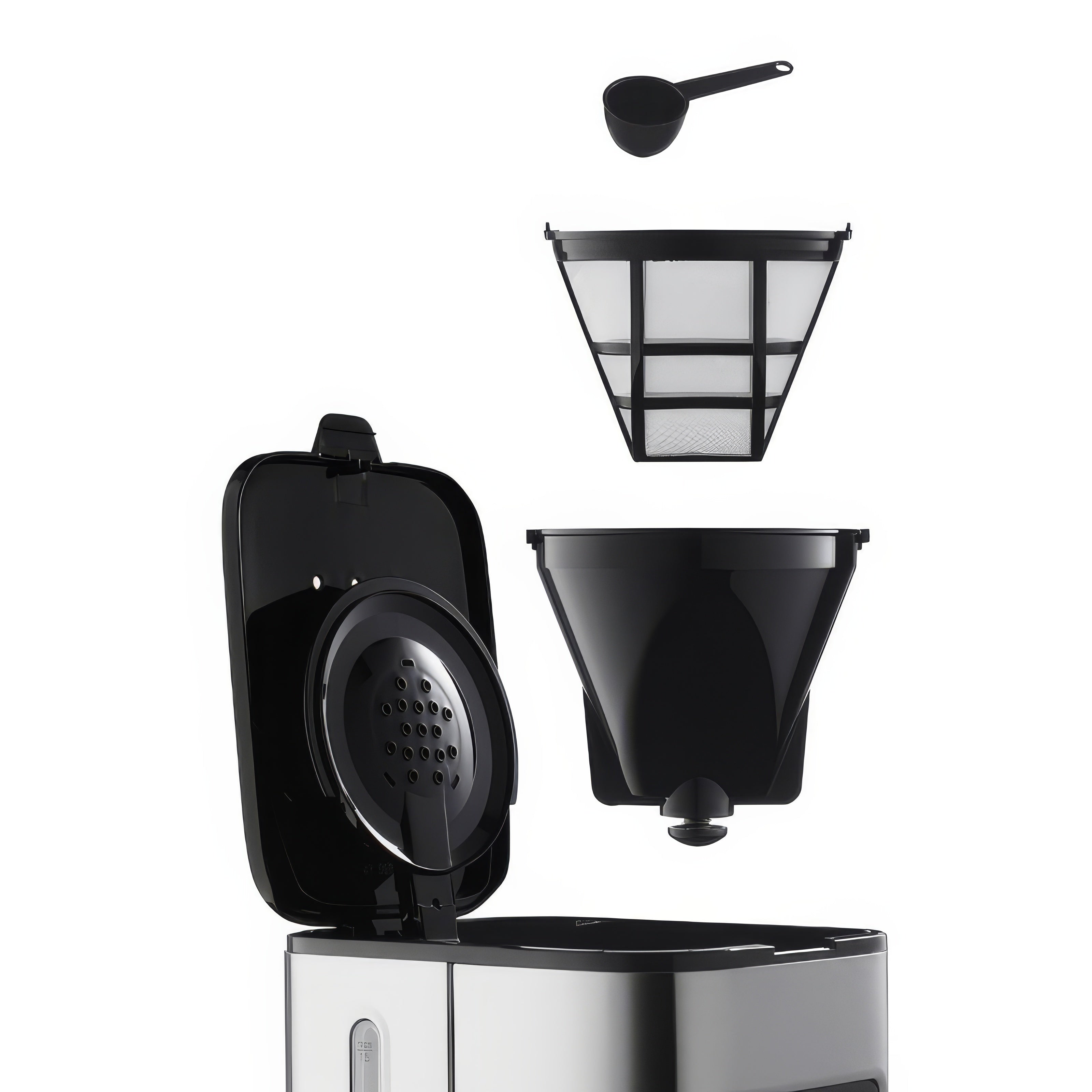 Cafetière filtre programmable 1,5 L inox